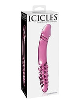Icicles Pink Double Sided Glass Massager for Intense Pleasure DONGS Glass